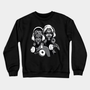 Afrocentric Women Music Crewneck Sweatshirt